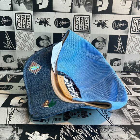 Authentic Goorin Bros Silky Goat Blue Denim Distressed Hat (NWT) - Picture 3 of 3